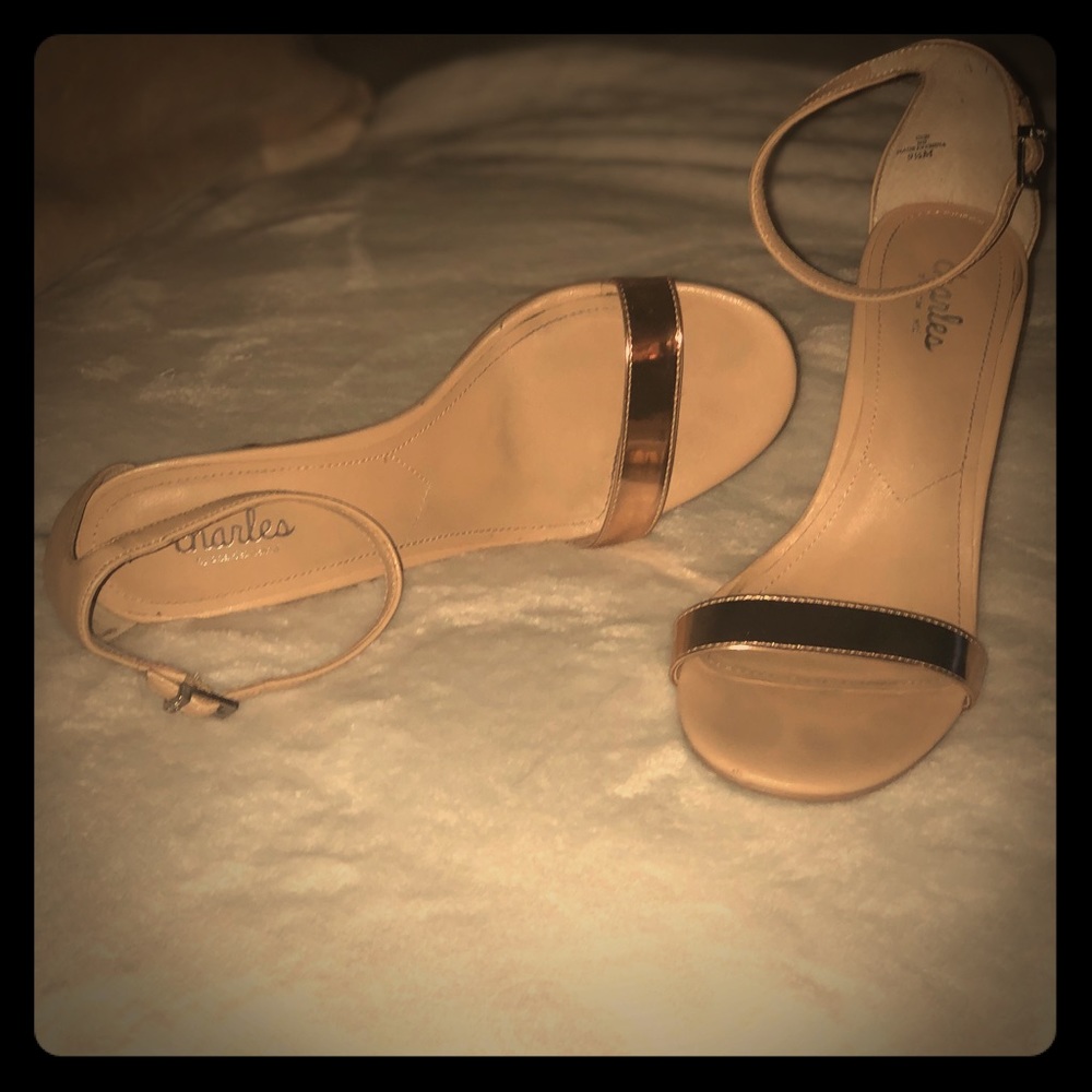 Charles David Rose Metallic heels.